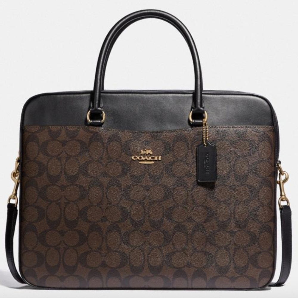 Coach Laptop Bag In Signature Canvas